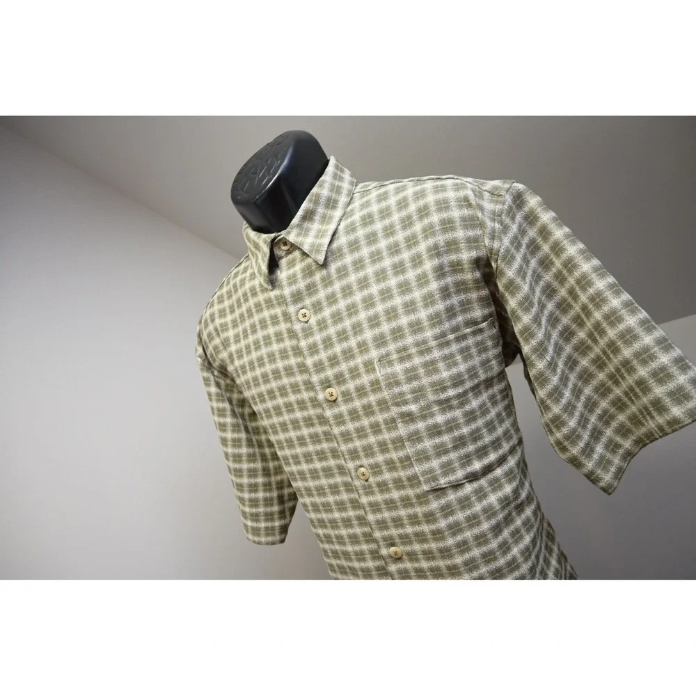 VTG The North Face Button Down Camp Shirt Mens Medium‎ Large Excellent Plaid